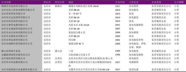 安庆市家电渠道经销企业名录（2018版）——家电商贸领域173家企业全景解析